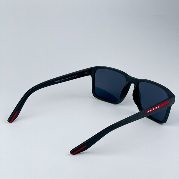 Prada Linea Rossa PS05YS UFK05U BRAND NEW Sunglasses Grey Rubber Blue Unisex - Picture 7 of 10